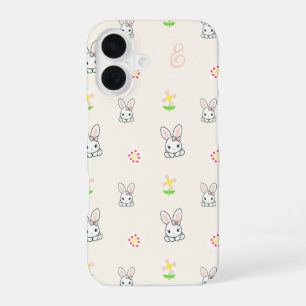 Bunny Bloom Delight iPhone 16 Hoesje