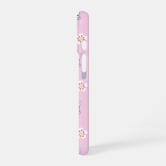 Bunny Bloom Delight iPhone 16 Hoesje (Linkerkant)
