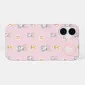 Bunny Bloom Delight iPhone 16 Hoesje (Achterkant horizontaal)