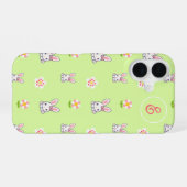Bunny Bloom Delight iPhone 16 Hoesje (Achterkant horizontaal)