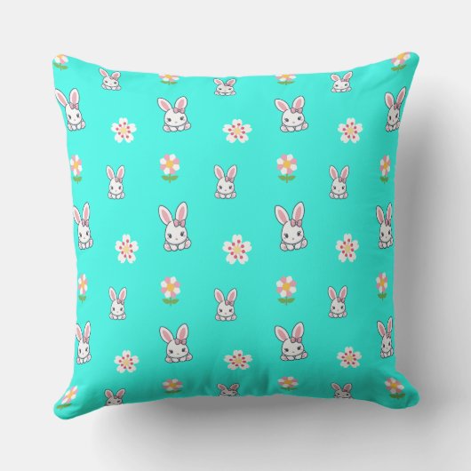 Bunny Bloom Delight Kussen (Achterkant)