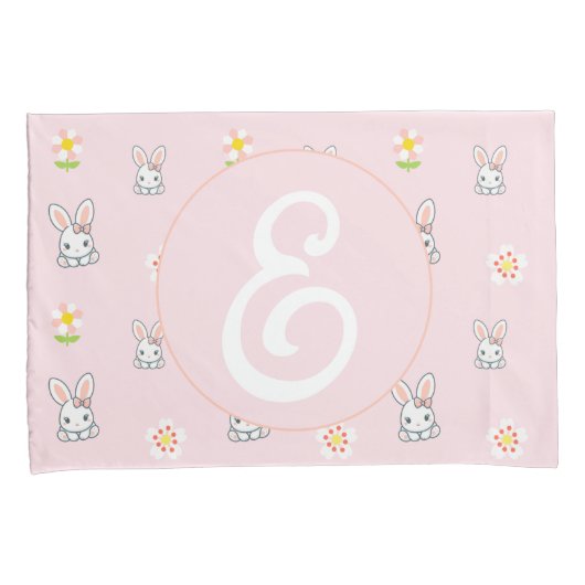 Bunny Bloom Delight Kussensloop (Voorkant-Rechts)