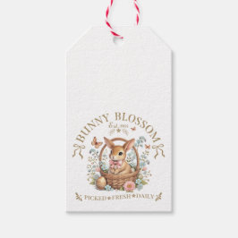 Bunny Blossom Easter Rabbit in Floral Basket Cadeaulabel