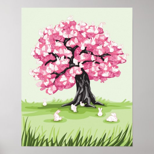 Bunny Blossom Tree poster (Voorkant)