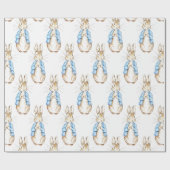 Bunny Blue Baby shower Cadeaupapier (Vlak)