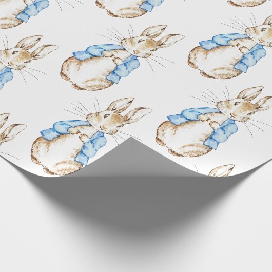Bunny Blue Baby shower Cadeaupapier (Hoek)
