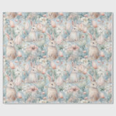 Bunny Blue Garden Cadeaupapier (Vlak)