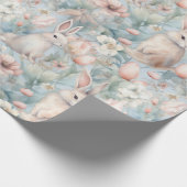 Bunny Blue Garden Cadeaupapier (Hoek)