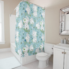 Bunny Blue Shower-gordijn Douchegordijn
