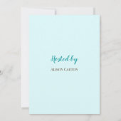 Bunny blue stripes boy baby shower-uitnodiging kaart (Achterkant)