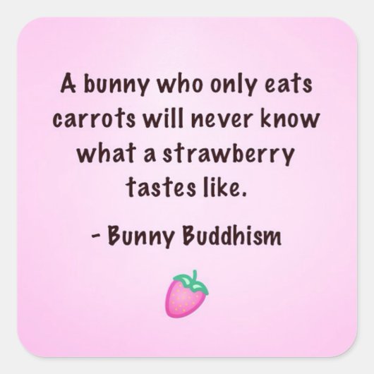 Bunny Boeddhisme "Smaak van een aardbei" Stickers (Voorkant)