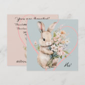 Bunny & Boeket Kaart (Voorkant / Achterkant)