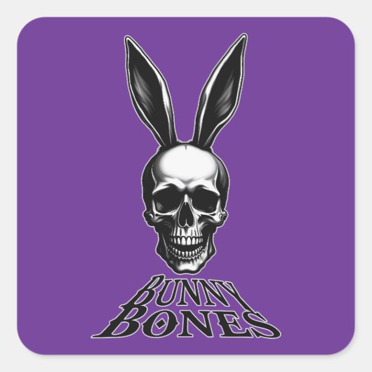 Bunny Bones – Gothic Easter Bunny - Autocolante Vierkante Sticker (Voorkant)