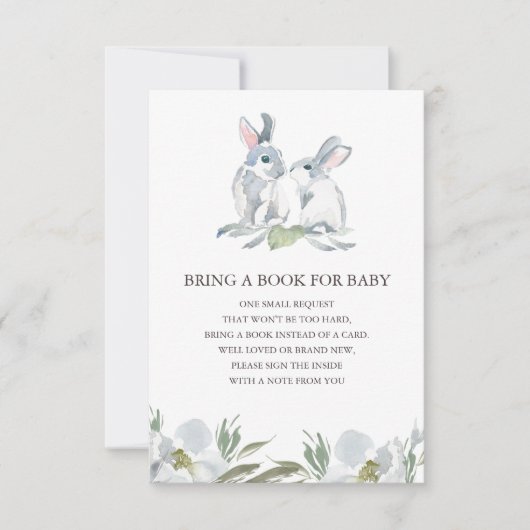 Bunny Book for Baby Insert Card Kaart (Voorkant)