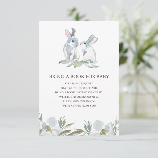 Bunny Book for Baby Insert Card Kaart (Staand voorkant)