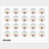 Bunny Bookplate Ronde Sticker (Vel)