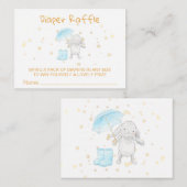 *~* Bunny Boots Paraplu Blauwe Luier Raffle Informatiekaartje (Voorkant / Achterkant)