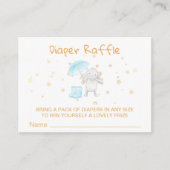*~* Bunny Boots Paraplu Blauwe Luier Raffle Informatiekaartje (Voorkant)