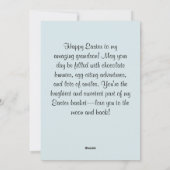 Bunny Border Collie Happy Easter Grandson Feestdagenkaart (Achterkant)