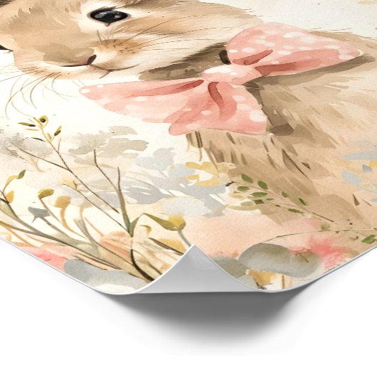 Bunny & Bow 🎀 Poster (Hoek)