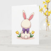 Bunny Bow Springtime Card Kaart (Gele Bloem)