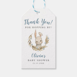 Bunny Boy Baby shower Bedankt voor Hopping By Cadeaulabel