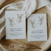 Bunny Boy gezamenlijke verjaardagsuitnodiging Kaart