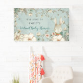  Bunny Boy Welkom Virtueel Baby shower Spandoek (Insitu)