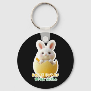 Bunny@break uit uw shell Sticker Sleutelhanger