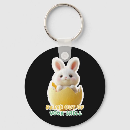 Bunny@break uit uw shell Sticker Sleutelhanger (Voorkant)