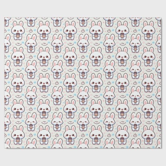 Bunny Brew Pattern Cadeaupapier (Vlak)