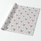 Bunny Brew Pattern Cadeaupapier (Uitgerold)