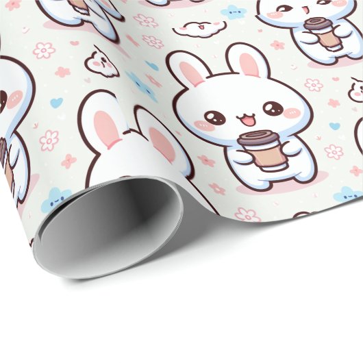 Bunny Brew Pattern Cadeaupapier (Rol Hoek)