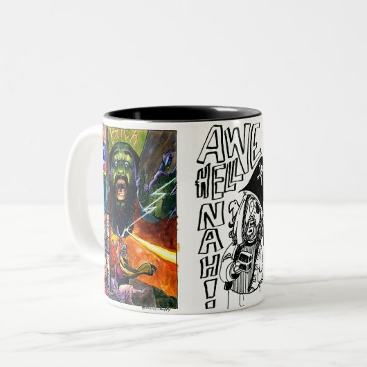 Bunny Brigade Tweekleurige Koffiemok (Voorkant links)