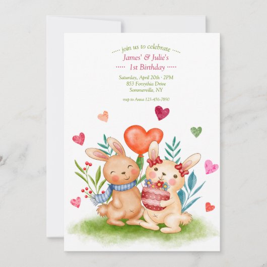 Bunny Broers en Zussen Kaart (Voorkant)