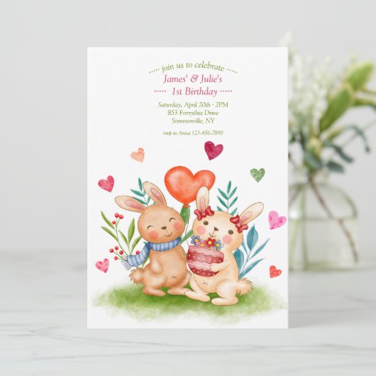 Bunny Broers en Zussen Kaart (Staand voorkant)