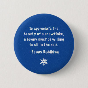 Bunny Buddhism "Beauty of a Snowflake"-Button Ronde Button 5,7 Cm