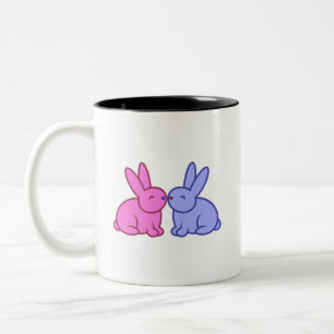 Bunny Buddhism "Grateful Bunnies"-Mok Tweekleurige Koffiemok