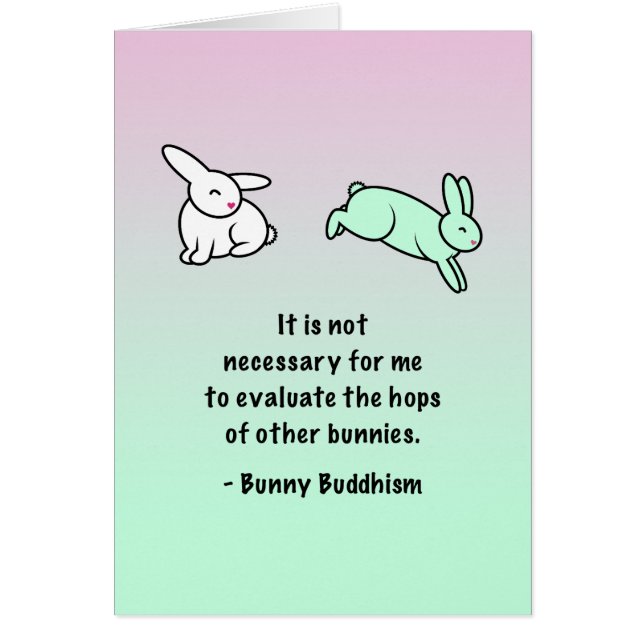 Bunny Buddhism "Hops of Other Bunnies"-kaart (Voorkant)