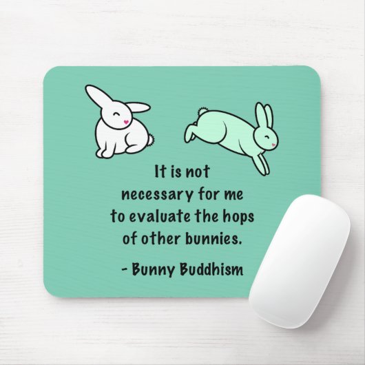 Bunny Buddhism "Hops of Other Bunnies" Muismat (Met muis)