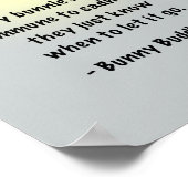 Bunny Buddhism "Let it Go"-Poster Poster (Hoek)