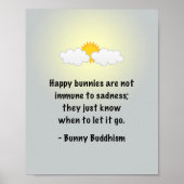 Bunny Buddhism "Let it Go"-Poster Poster (Voorkant)