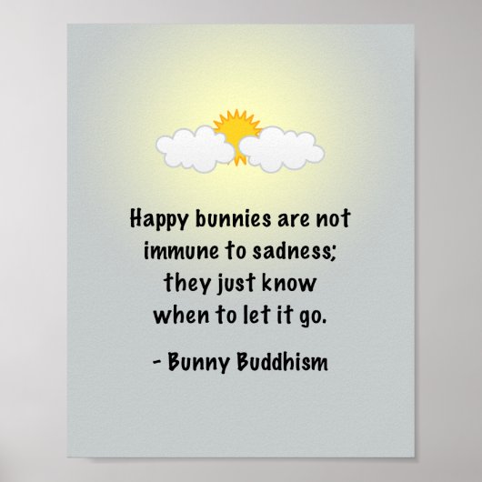 Bunny Buddhism "Let it Go"-Poster Poster (Voorkant)