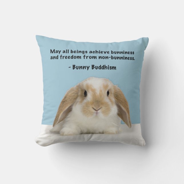 Bunny Buddhism Lop Bunny Pillow Kussen (Voorkant)