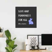 Bunny Buddhism "Love and Bunniness"-Poster Poster (Thuiskantoor)