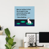 Bunny Buddhism Poster "Sterkte aan hop" (Thuiskantoor)