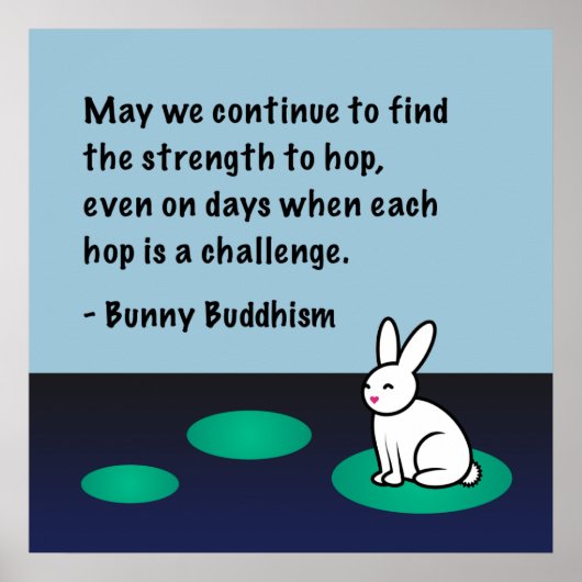 Bunny Buddhism Poster "Sterkte aan hop" (Voorkant)
