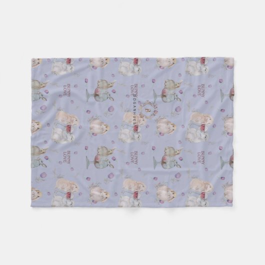 Bunny Buddies Baby Fleece Blanket (Voorkant (Horizontaal))