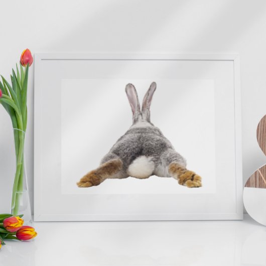 Bunny Butt Rabbit Bubble Nursery Child Poster