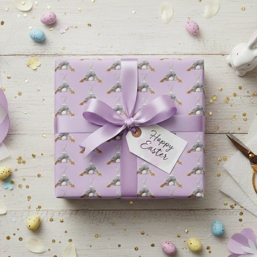 Bunny Butt Tail Grappig Schattige Paasvoorjaar Cadeaupapier